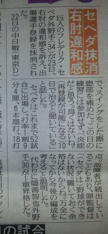 セペダ 記事