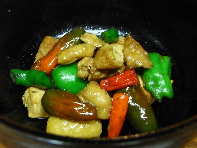 R0019589_甘唐辛子と鶏肉炒め_20090727