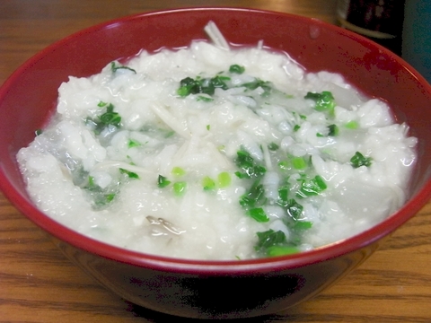 R0014115_ベランダ菜園七草_七草粥できあがり