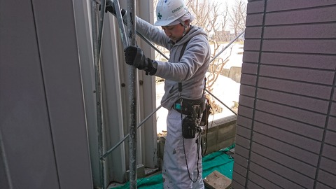 足場仮設作業は大好きです(^^)/
