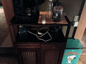 廊下の物置的コーヒーメーカー台を整理 90歳の自分との対話