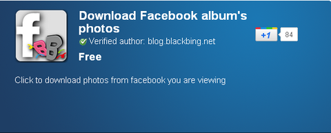 Download Facebook album's photos - Chrome Web Store