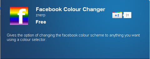Chromeエクステンション/Facebook Colour Changer - Chrome Web Store