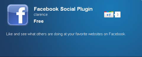 Chromeエクステンション/Facebook Social Plugin - Chrome Web Store