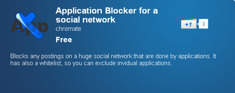 Application Blocker for a social network - Chrome Web Store