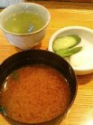 しじみ汁とお漬物