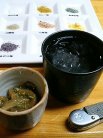 芋焼酎ロックとイカの塩辛