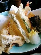 海老と帆立、野菜の天ぷら