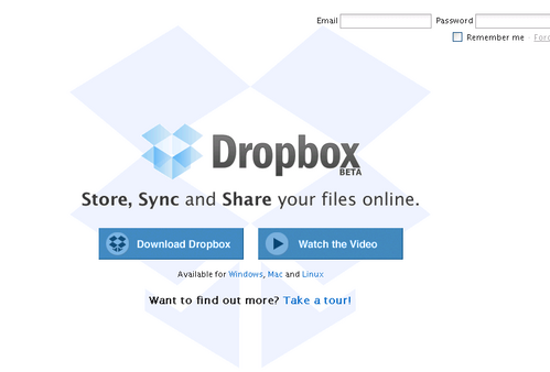 ドロップボックス(dropbox) ダウンロードページへ