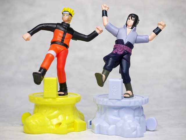 NARUTOナルトハッピーセットたいけつバトル チャクラ宙返り サスケフィギュア ハッピーセット たいけつバトル ナルト サスケ レビュー : はっ