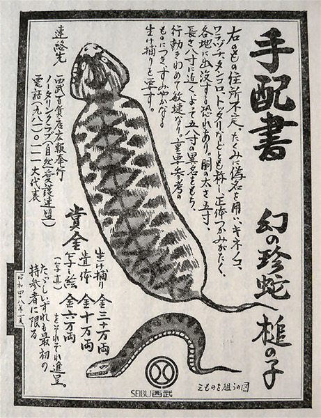 ツチノコ手配書