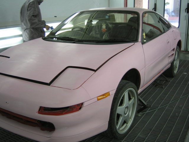 ｍｒ２ 全塗装 赤色のオハナシ 風に吹かれて塗装屋ジョニー