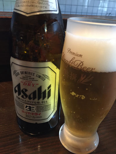 姫路 うどん やました 瓶ビール