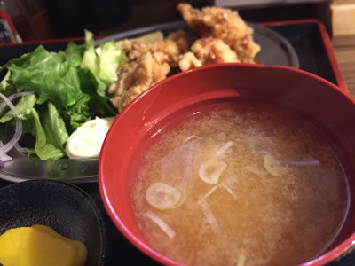 姫路 立呑み 鶴亀八番 ランチ 味噌汁