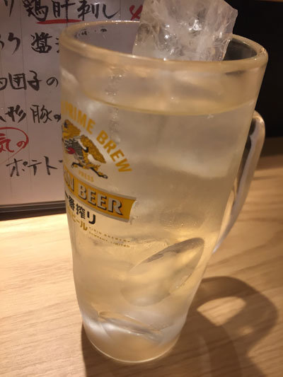 姫路 立吞み 卯の助 ジョッキスパークリング