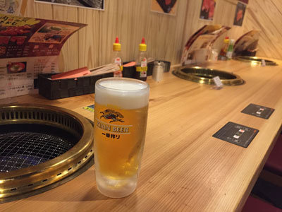 姫路 フェスタバル 焼肉炙り庵 神衛門 生ビール