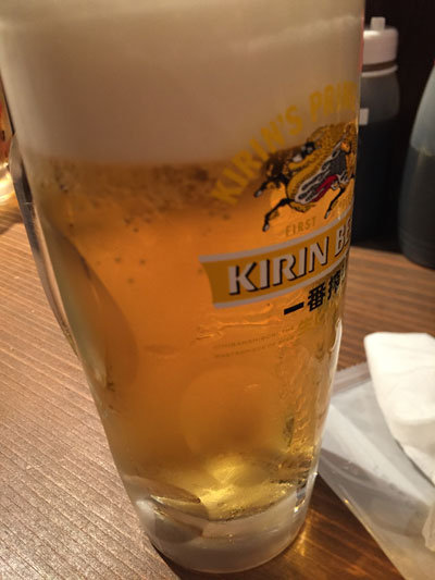 姫路 立呑み 鶴亀八番 生ビール