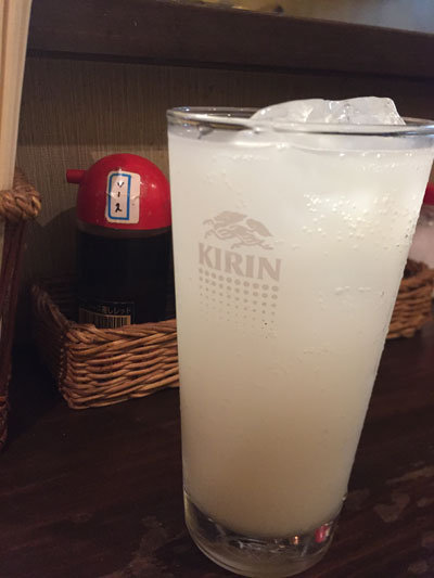 明石 立ち吞み処 つなぎ家 カルピスチューハイ