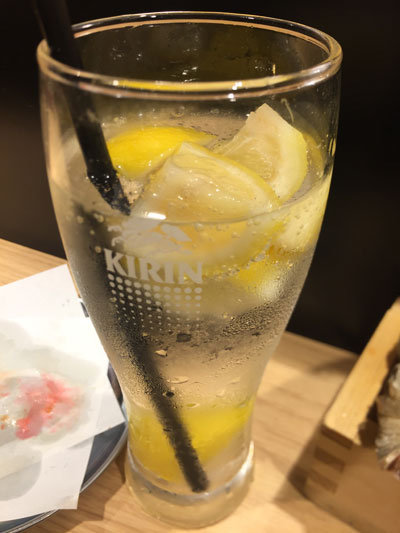 姫路 立吞み 卯の助 凍り レモン チューハイ