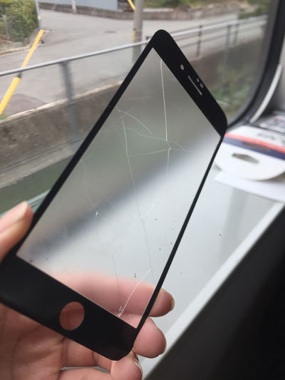 JR新快速 スマホ 画面張替え