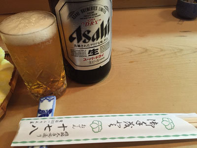 姫路 おでん 十七八 ビール