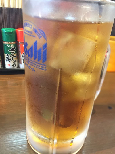 明石 居酒屋 神鷹 麦焼酎 ウーロン割り