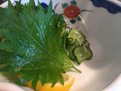 明石 すし処 酒処 道場 きゅうり