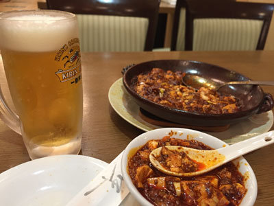 明石 四川料理 天府真味 生ビール