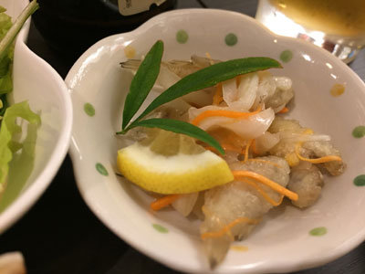 姫路 ぽっぽ家 前どれ会 ねぶとの酢の物