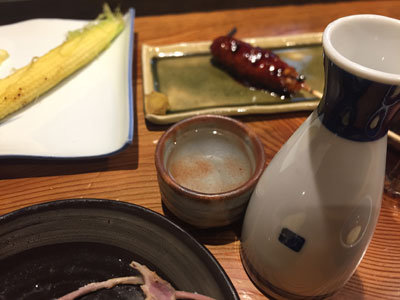 姫路 野里 とり料理 はしもと 熱燗 土佐鶴