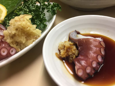 明石 立呑み 呑べえ タコ造り