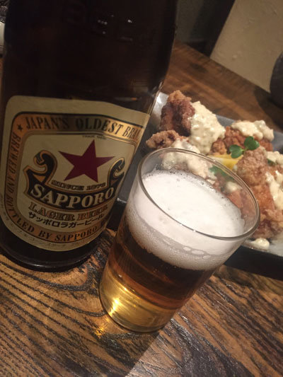 姫路 居酒屋 楽歳 赤星のビール