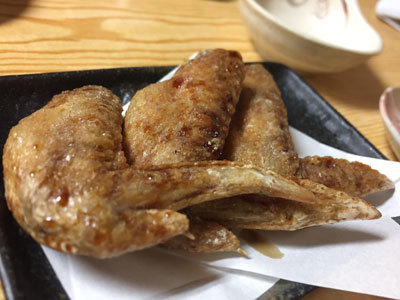 姫路 うどん 大力 手羽先唐揚げ