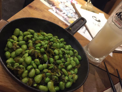 姫路 のれん街 牡蠣センター 枝豆高菜
