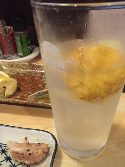 姫路 西井のやき鳥一番 レモン チューハイ