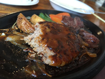 姫路 ステーキハウス ジャンプ Aランチ ハンバーグ