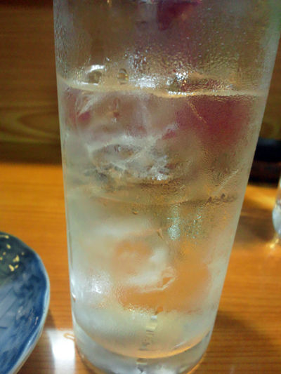 姫路 広畑 焼き鳥 丸福 焼酎 水割り