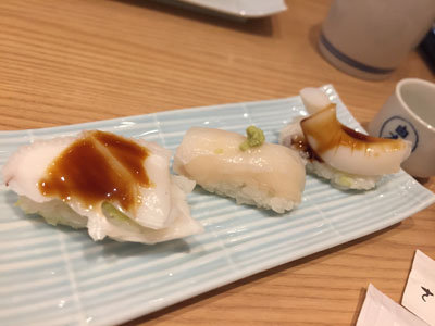 大阪 さかなやのmaru寿司 紋甲イカセット
