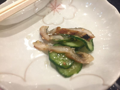 明石 立ち吞み 和バル 穴子と胡瓜の酢の物