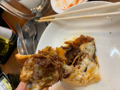 姫路 まるまさ チーズフォンデュピザ