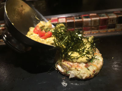 姫路 お好み焼き 京ちゃばな アボカドのお好み焼き
