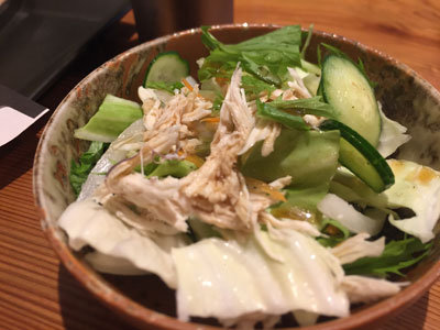 姫路 野里 とり料理 はしもと 鶏サラダ