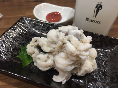 明石 立吞み スタンドみなみ ハモ湯引き
