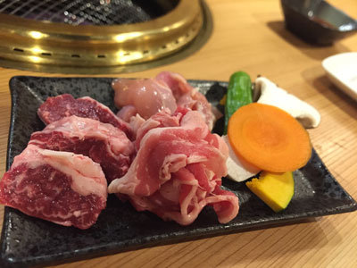 姫路 フェスタバル 焼肉炙り庵 神衛門 三種盛り