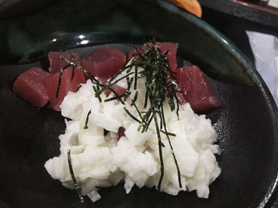 姫路 居酒屋 楽笑家 マグロ山芋