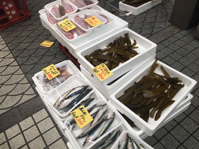 明石 魚の棚商店街 茎わかめ
