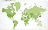 Google Analytics world map