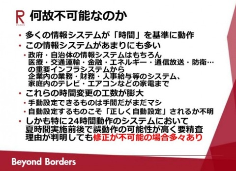 サマータイム不可能2