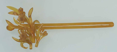 水仙文様 - 鼈甲簪 : 着物のよろず 針箱