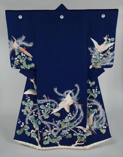 落ち着いた藍色と鳳凰刺繍が大人の 和装を引き立て　粋で涼感あふれる　紗半幅帯 落ち着いた藍色と鳳凰刺繍が大人の 和装を引き立て 粋で涼感あふれる